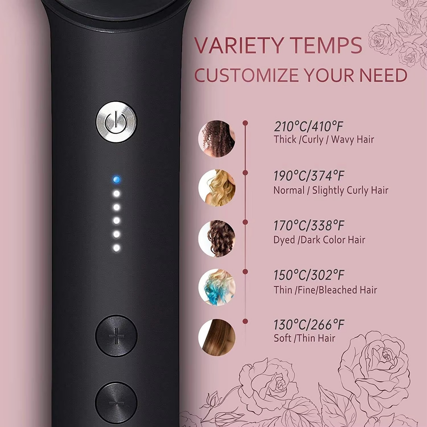 Hair straightening Brush